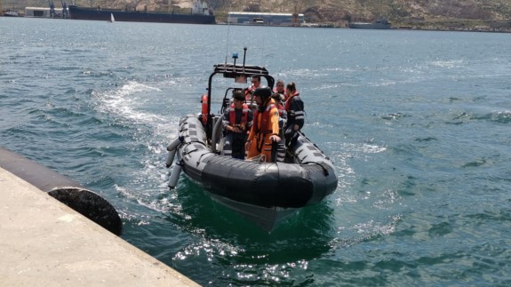 Simulan el incendio en un buque fondeado en Cartagena con la evacuación de heridos