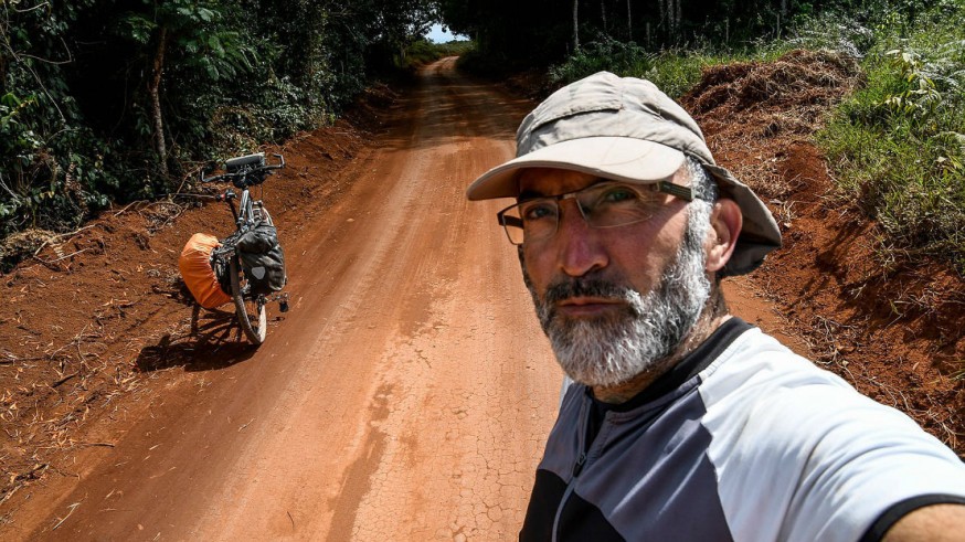Juan Francisco Cerezo, aventurero y ciclista murciano.