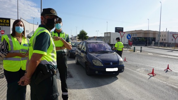 Control de tráfico realizado en Lorquí. Foto. Delegación de Gobierno