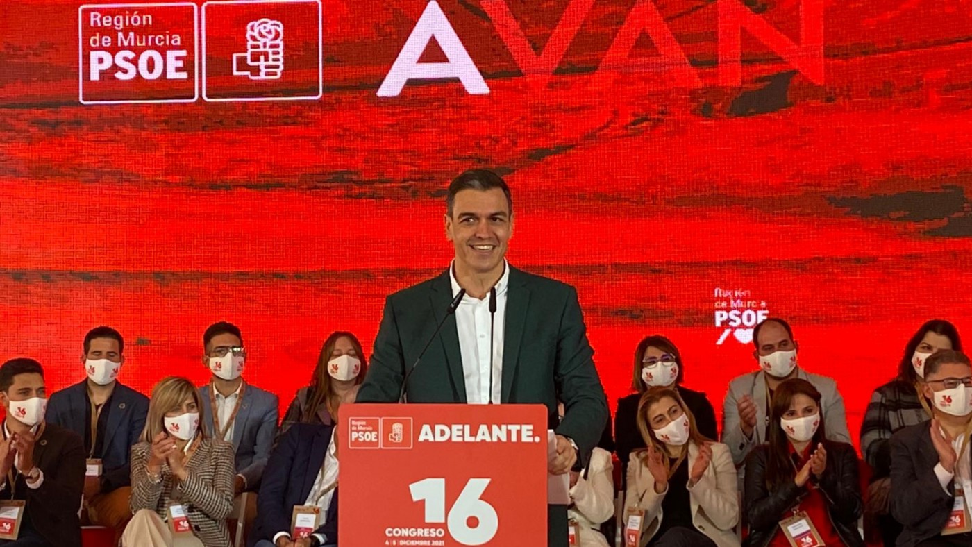 Pedro Sánchez clausura el Congreso del PSRM-PSOE
