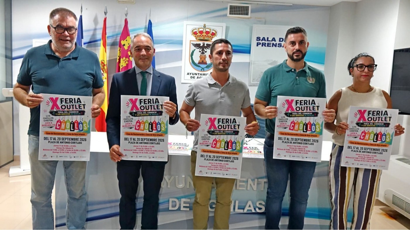 Vuelve la Feria Outlet de Águilas con más de 17 comercios y actividades del 17 al 20 de septiembre