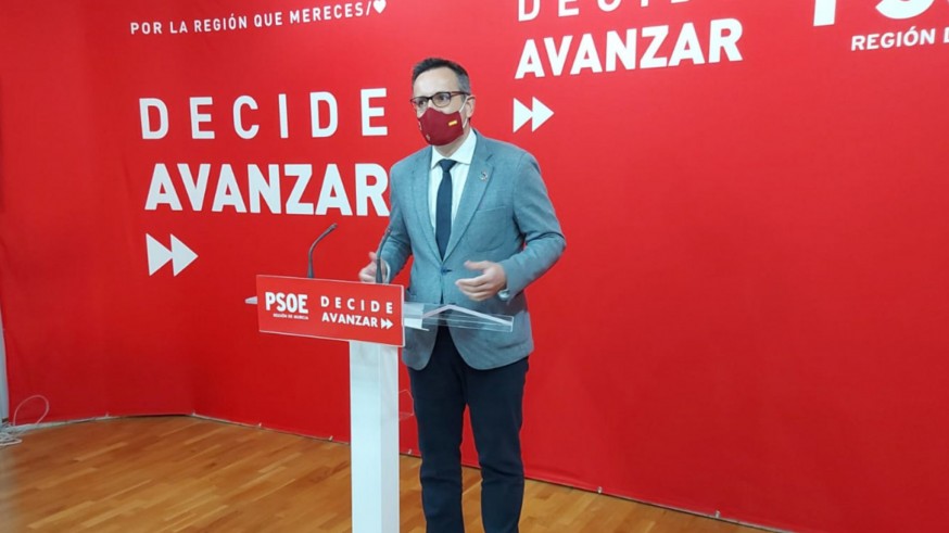 Diego Conesa en rueda de prensa.