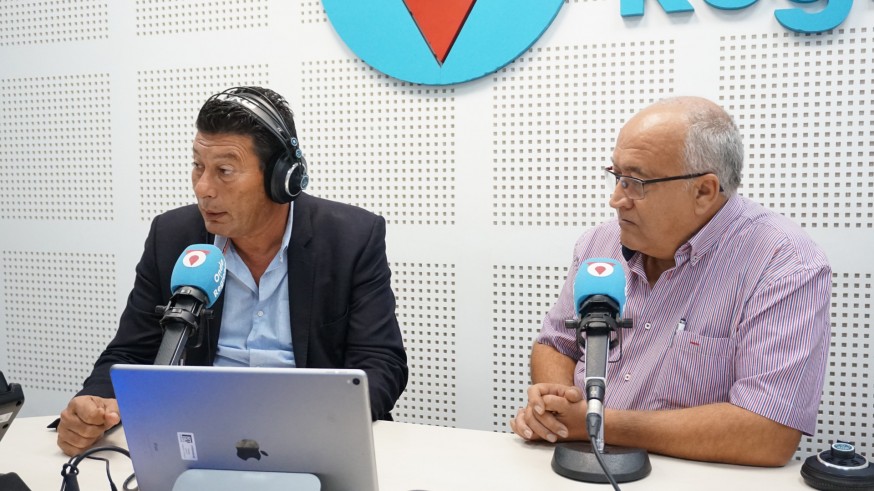 Manuel Martínez y Miguel Padilla en los estudios de Onda Regional