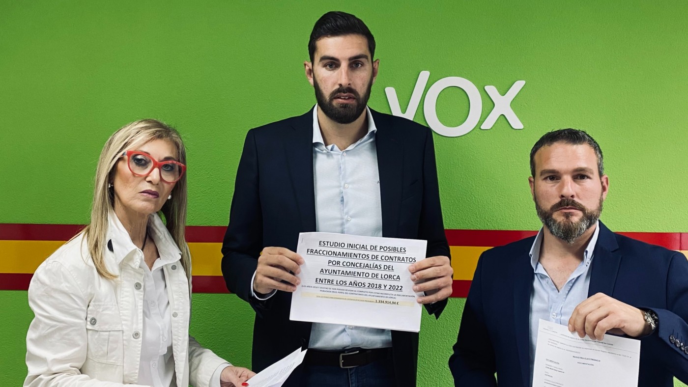 Vox denuncia fraccionamiento de contratos por 1,3 millones en el Ayuntamiento de Lorca