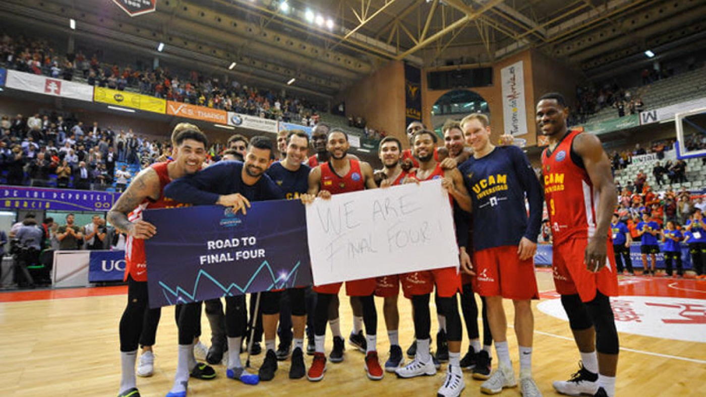 Sadiel Rojas se ve ganando la Basketball Champions League