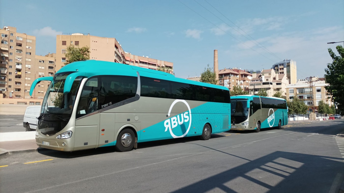 Autobuses en la estación de Lorca