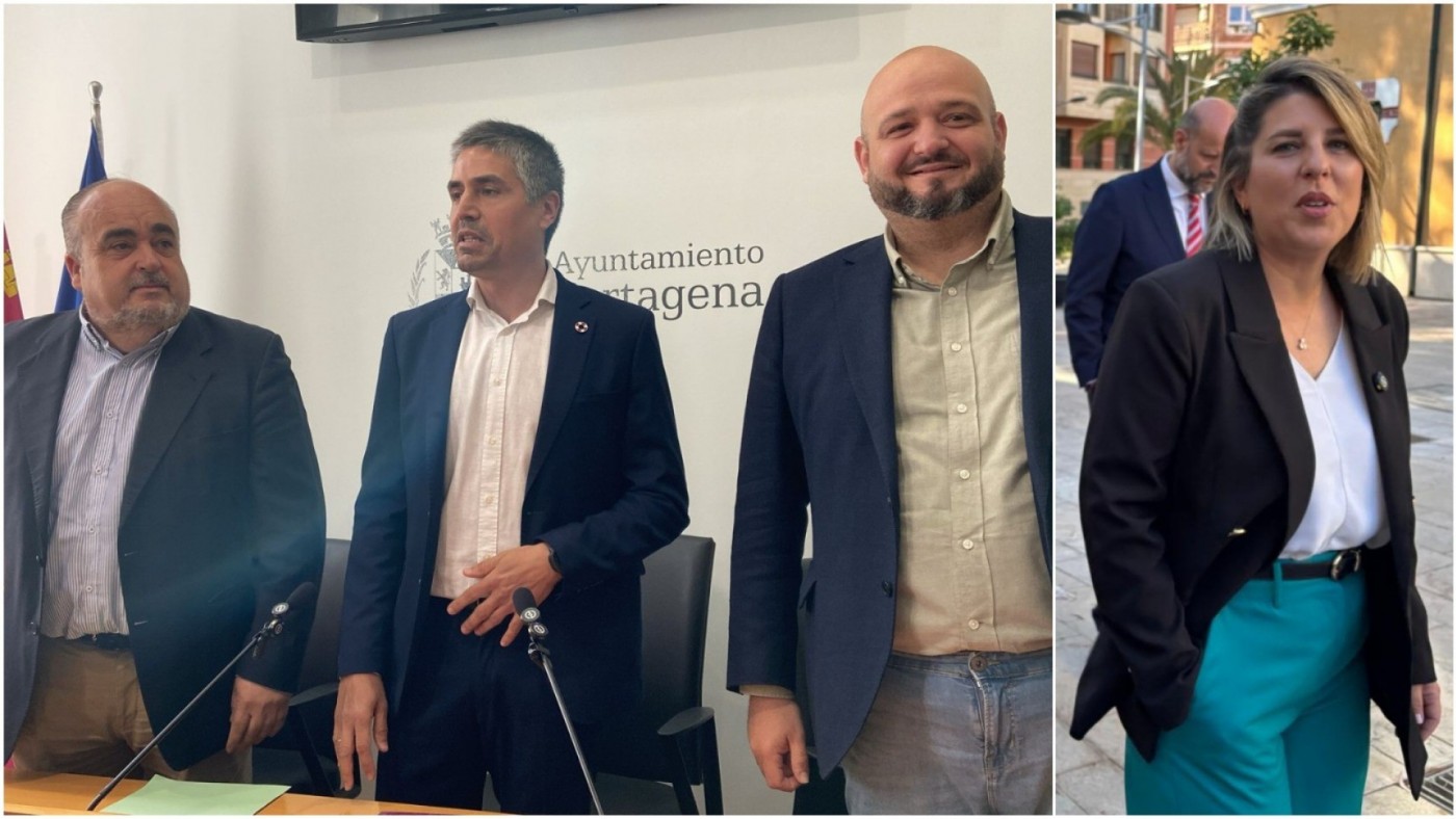MC, PSOE y Sí Cartagena ven "necesaria" la moción de censura, mientras Arroyo la califica de “asalto al Ayuntamiento"