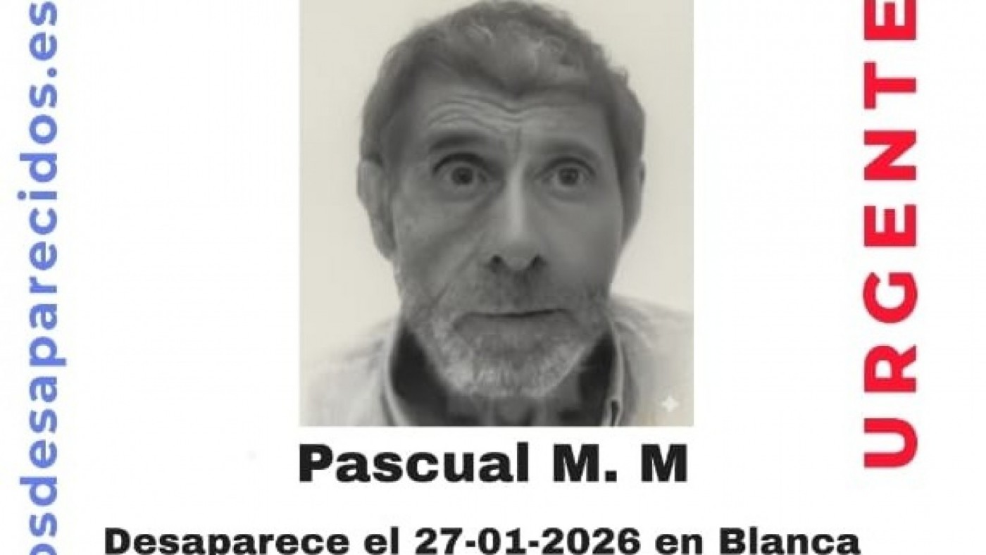 Buscan a un hombre de 74 años desaparecido desde este martes en Blanca