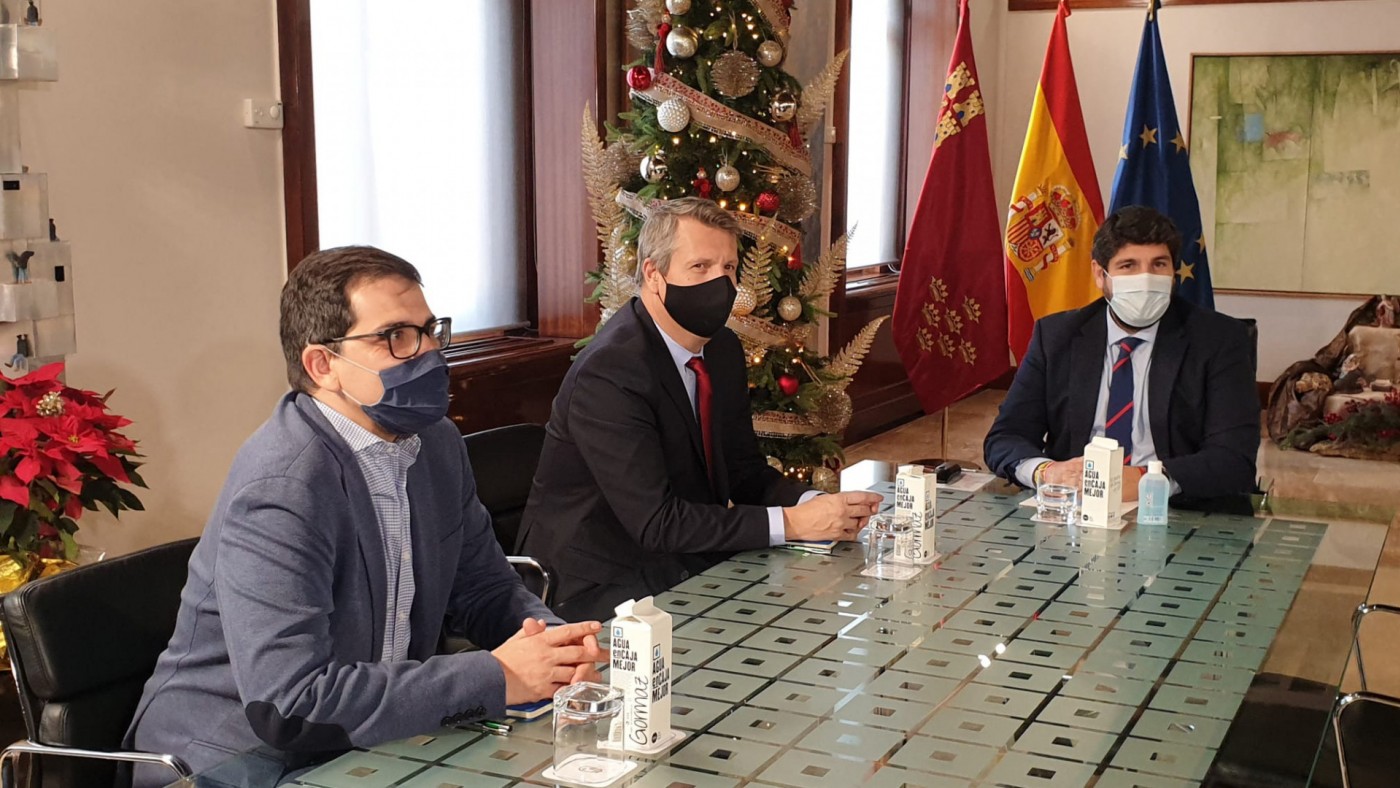 Reunión entre López Miras y los dirigentes de Cs