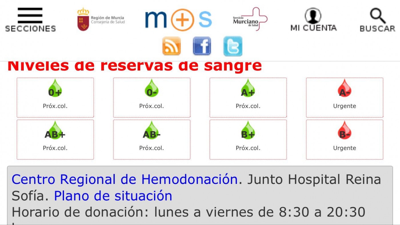 Alertan de la caída de las reservas de sangre A negativo y B negativo