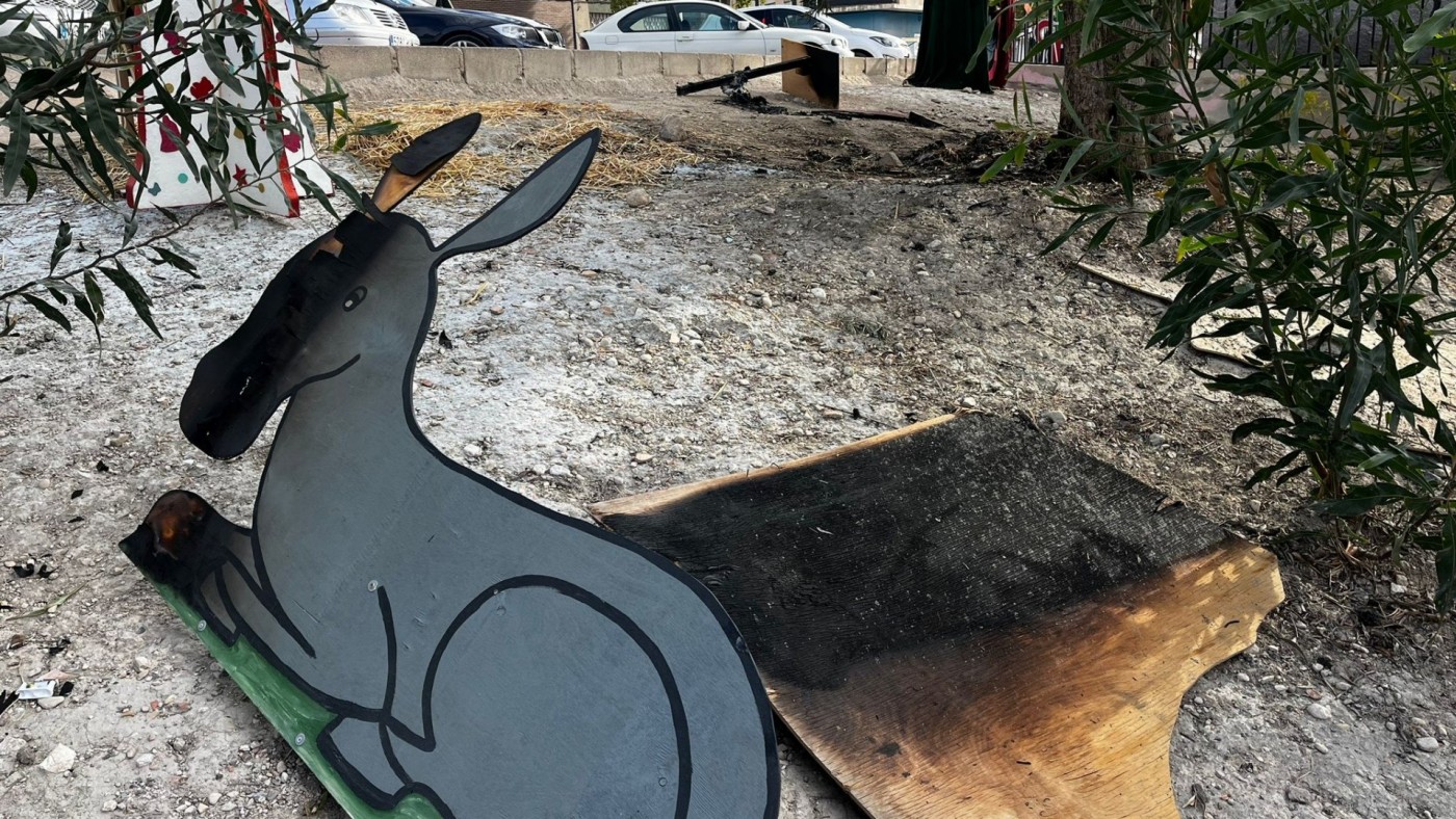 Queman un belén en el barrio de San José Obrero de Cieza