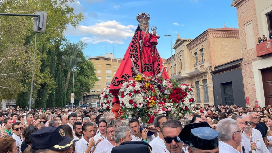 La Virgen de la Fuensanta llega a la ciudad de Murcia