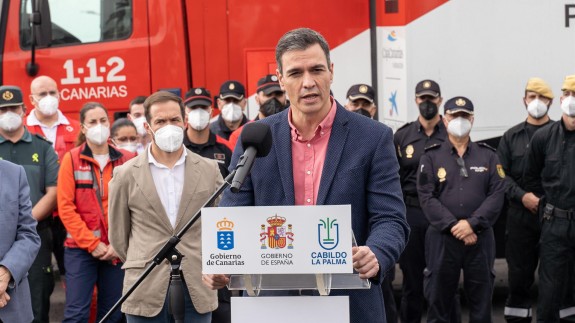 Sánchez: "No vamos a olvidar a La Palma y trabajaremos en su reconstrucción"