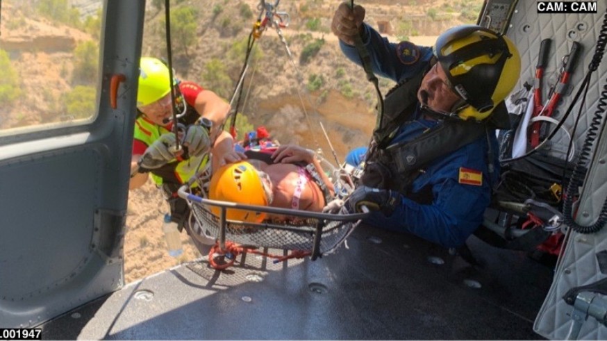 Rescatada en helicóptero una excursionista herida en Abanilla