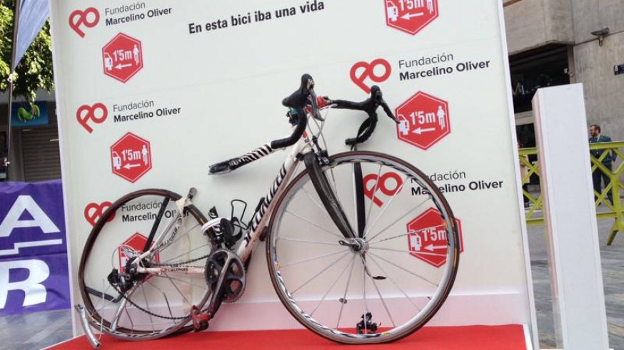 La bicicleta de Marcelino Oliver, víctima de un accidente de tráfico. ASR.