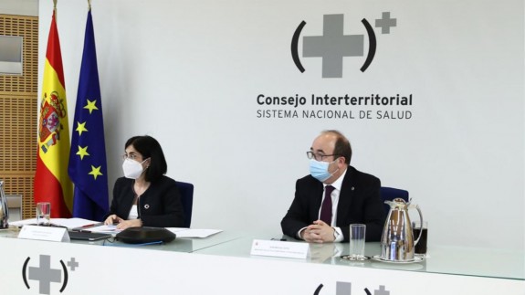 Darias e Iceta en una reunión del Consejo Interterritorial de Salud (archivo). MONCLOA