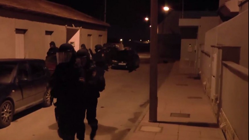 Un momento de la operación policial en Torre Pacheco