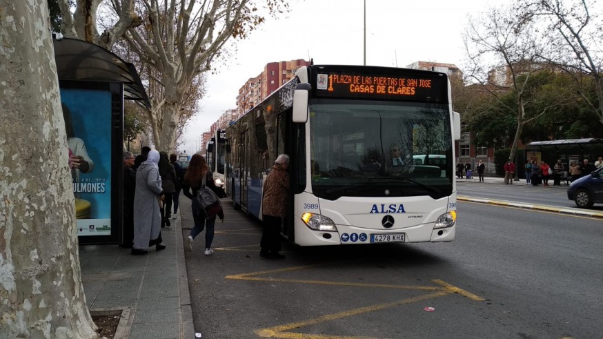 Servicio de autobuses esta mañana en Cartagena
