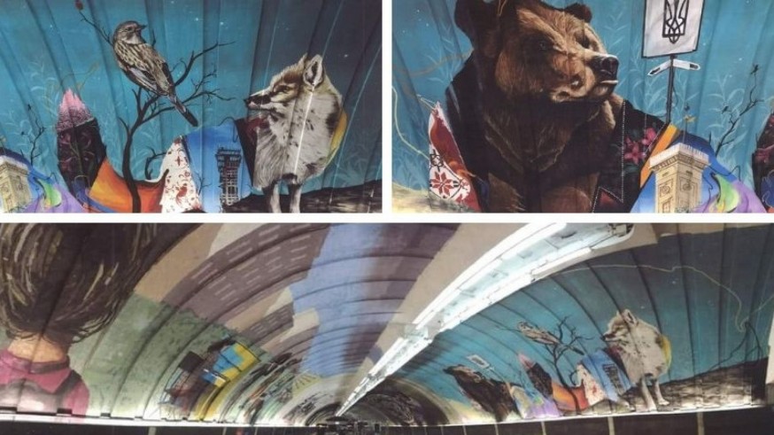 La obra del cartagenero Kraser en el metro de Kiev 