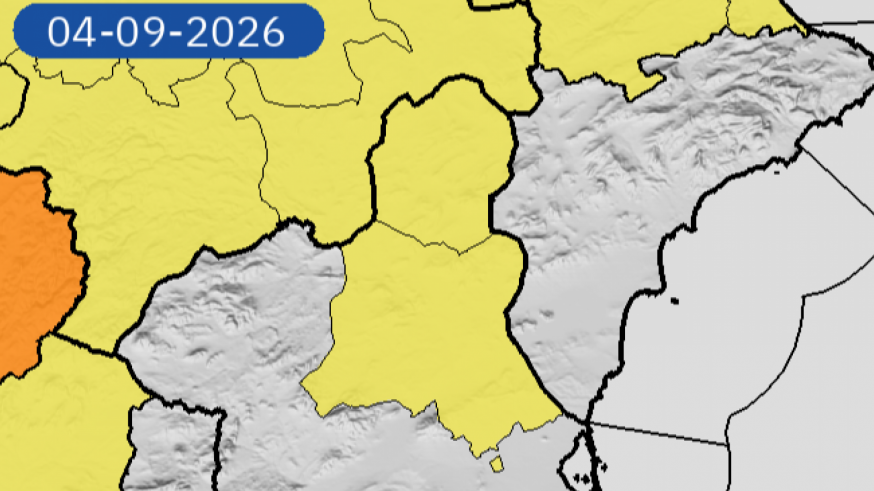 La Aemet activa el aviso amarillo por calor este viernes en el Altiplano y la Vega del Segura