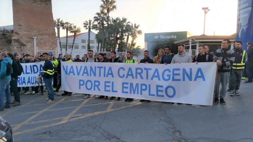 Los trabajadores de Navantia mantienen las protestas y frenan la varada del S-81