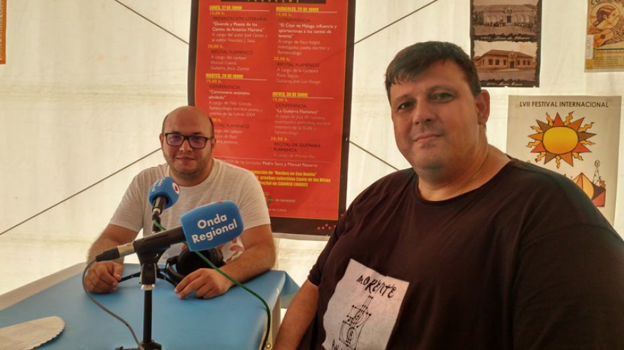 Onésimo Hernández y Paco Paredes en el programa especial de Murycía desde La Unión
