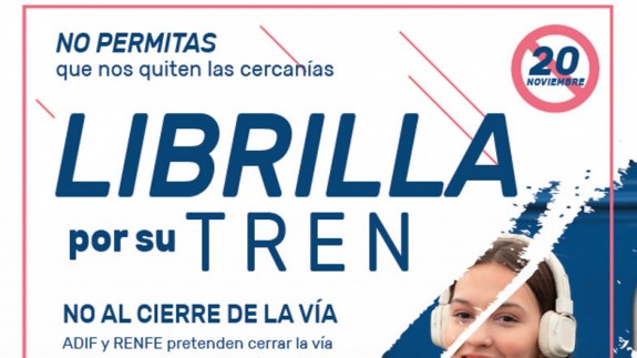 Cartel protesta de Librilla. Plataforma en Defensa del Ferrocarril de la R. Murcia