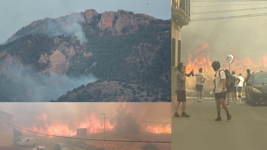Dos helicópteros trabajan contra el fuego en Murcia