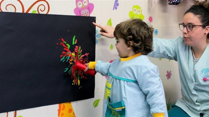 alumno de infantil en clase