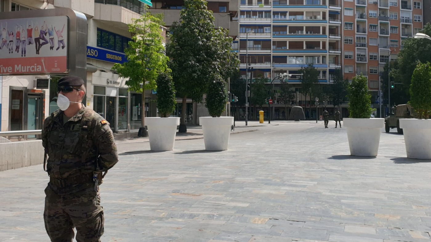El Ejército en las calles de Murcia