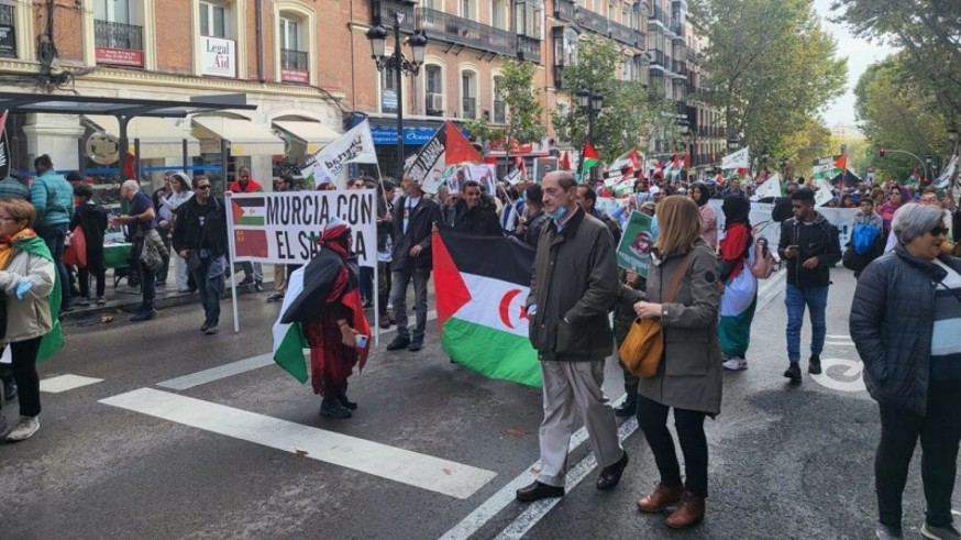 Cientos de saharauis reclaman en Madrid un referéndum de autodeterminación