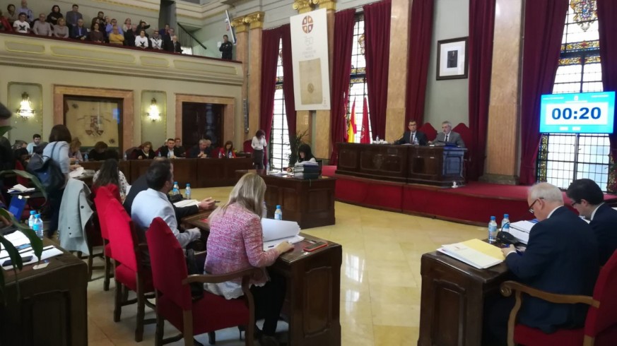 Pleno en el ayuntamiento de Murcia este miércoles