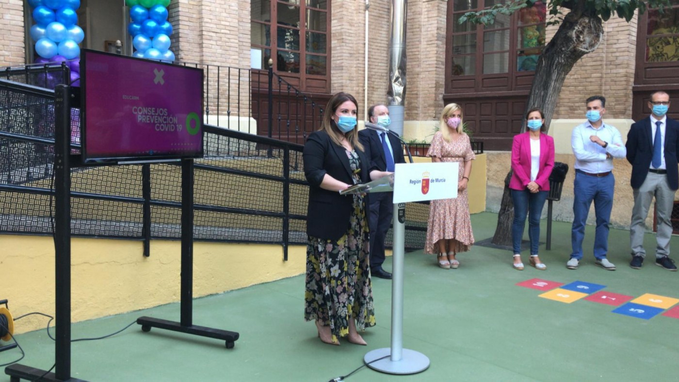 Esperanza Moreno durante la presentación del curso escolar