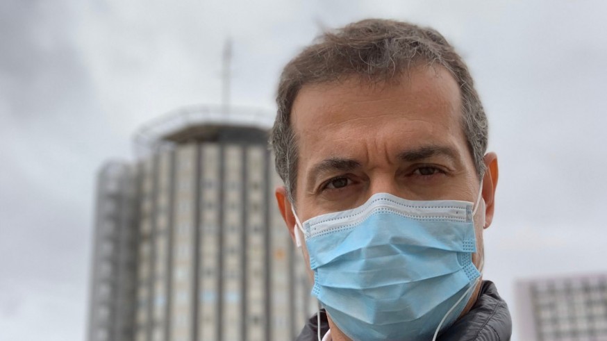 Raúl Sánchez en el hospital La Paz