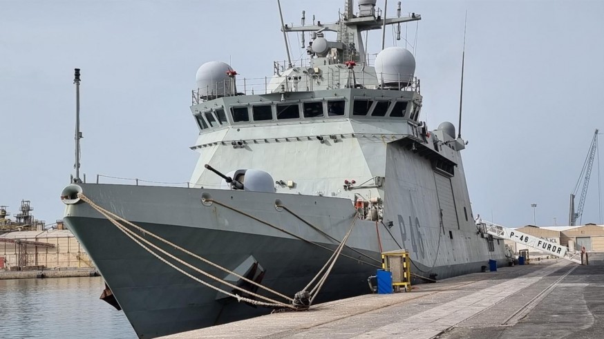 El buque 'Furor' parte de Cartagena para iniciar su despliegue en la costa occidental de África y Golfo de Guinea