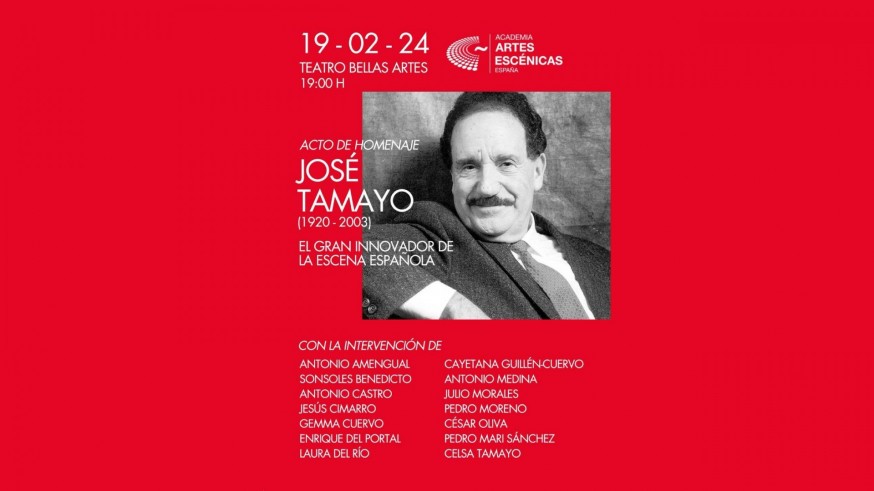 Homenaje a José Tamayo en el Teatro Bellas Artes de Madrid