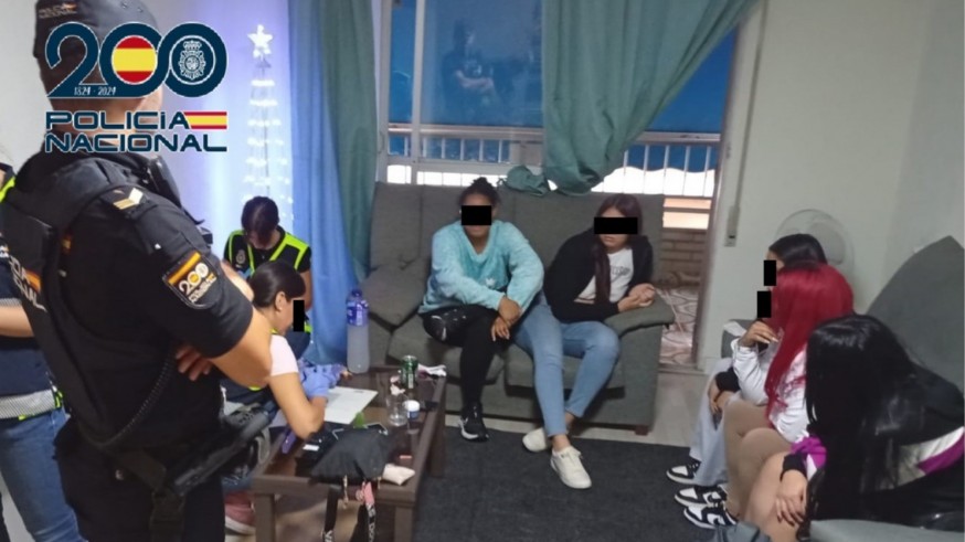 La Policía Nacional libera a ocho mujeres explotadas sexualmente en un prostíbulo de Alcantarilla
