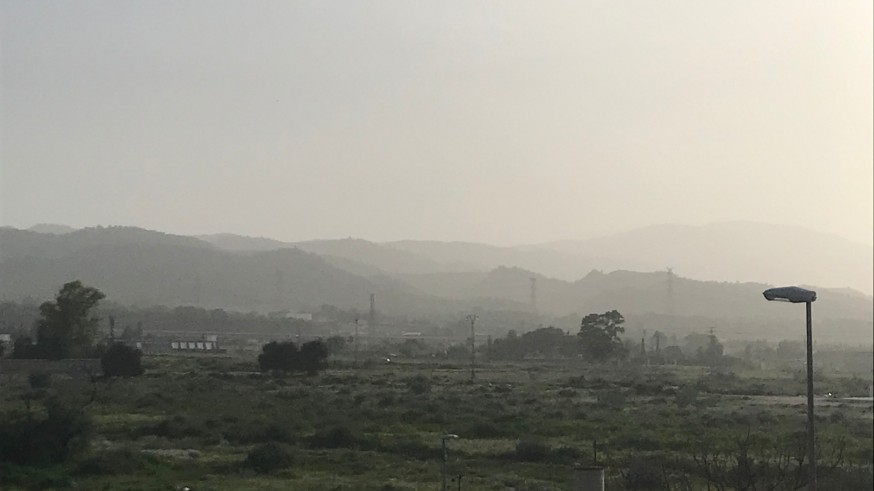 Nube de polvo sahariano en suspensión en Murcia