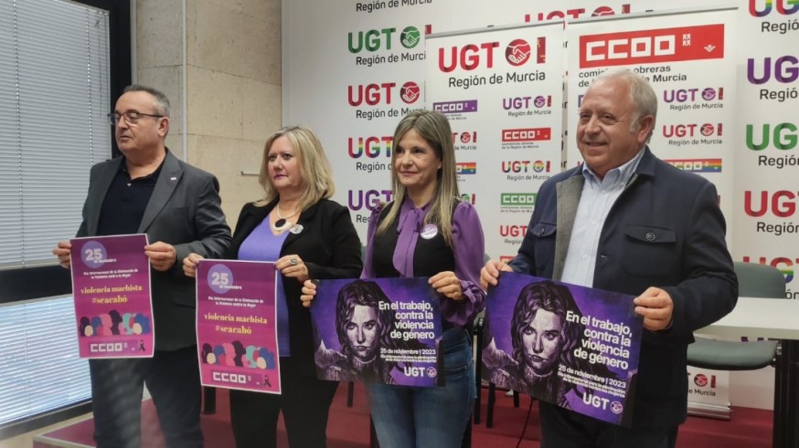 Los sindicatos denuncian que la tasa regional de víctimas de violencia machista es la segunda en España