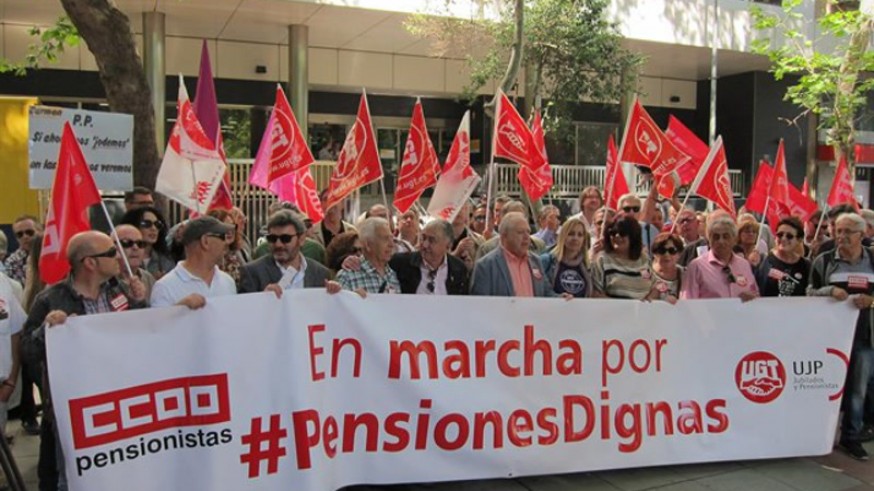 Pensionistas frente a la Seguridad Social. EUROPA PRESS
