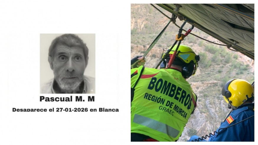 Un amplio operativo de emergencias busca a un hombre de 76 años desaparecido en Blanca