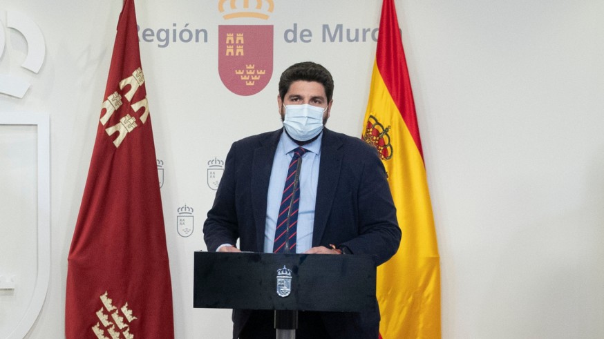 López Miras en rueda de prensa la pasada semana