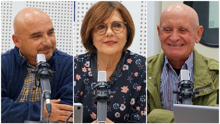 Daniel Ruiz, Rosa Peñalver y Domingo Coronado, en nuestra tertulia con políticos