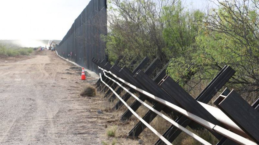 Construcción de un muro en la frontera de Santa Teresa (Tejas). @CBP 