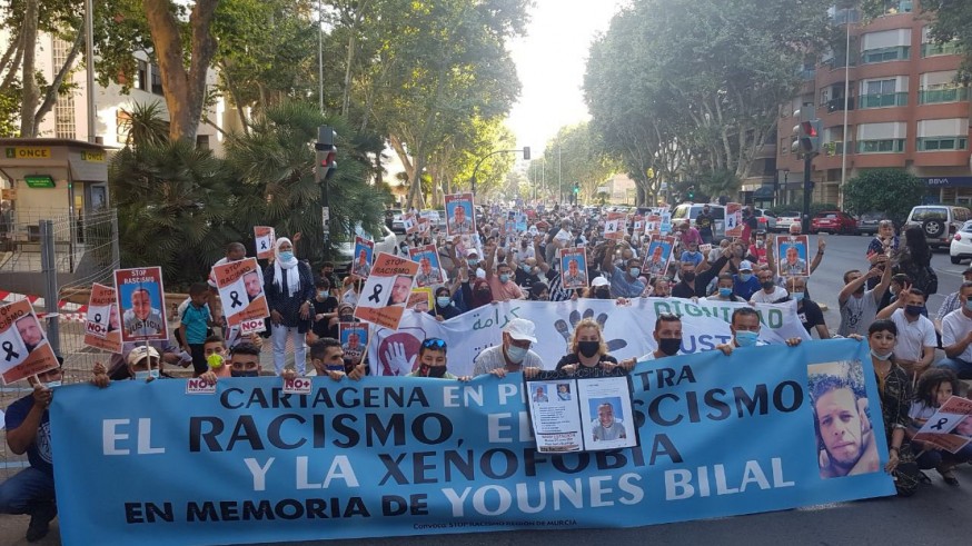 Manifestación contra el racismo en Cartagena. Foto: PODEMOS