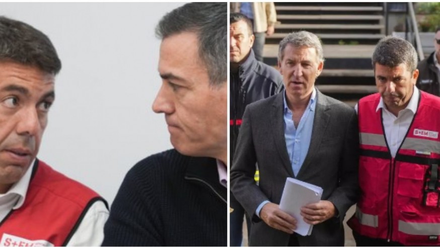 Sánchez compromete ayuda ilimitada a Valencia y Feijoó asegura que Mazón cumplió los protocolos de emergencias