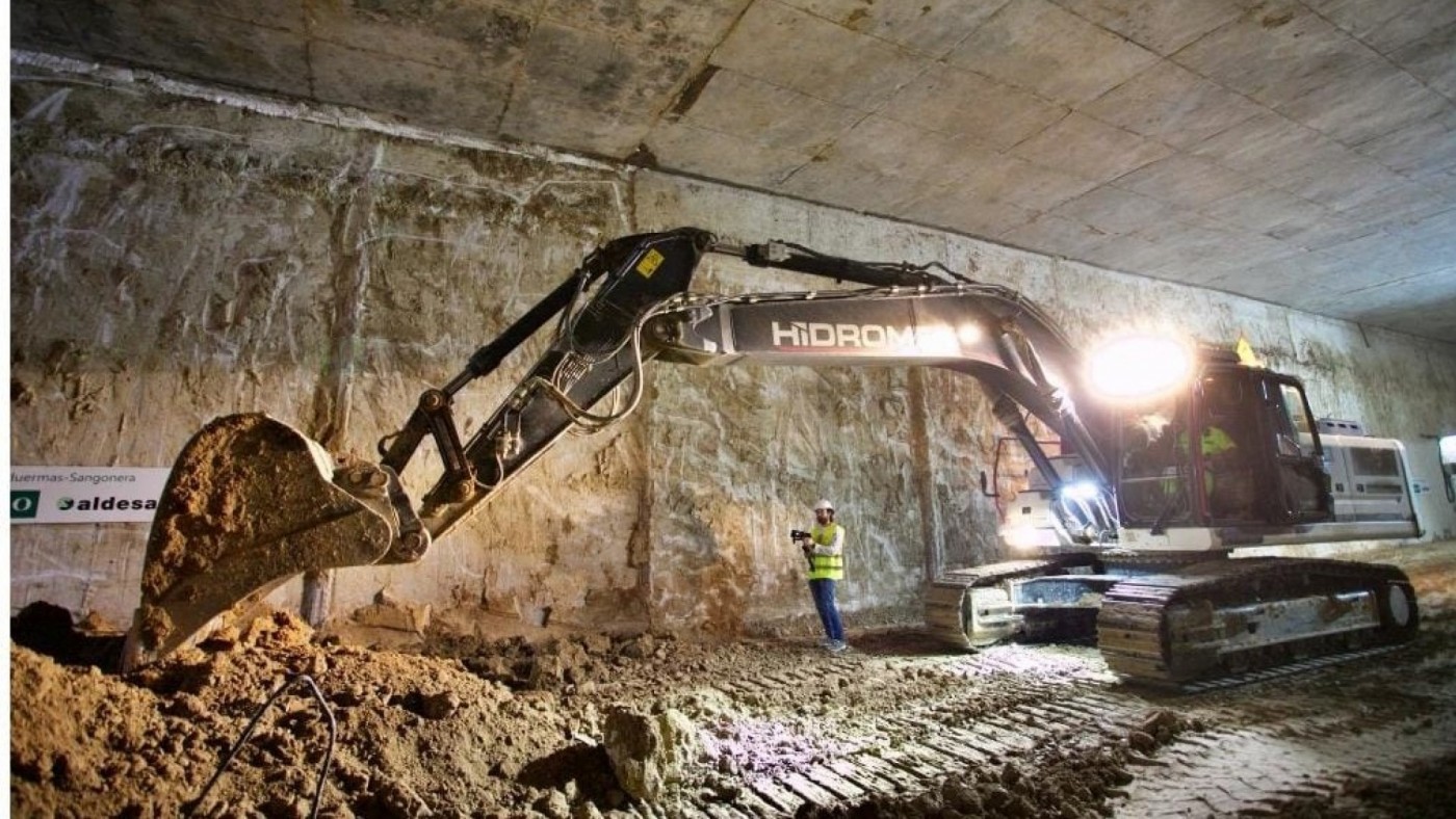 Adif AV culmina la excavación del túnel subterráneo en la zona de Barriomar, en Murcia