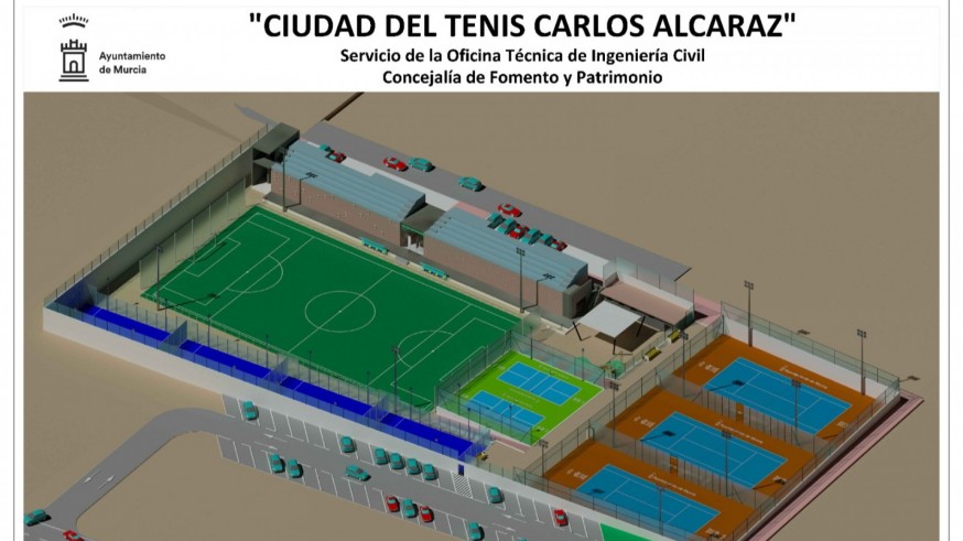 La Ciudad del Tenis Carlos Alcaraz albergará un complejo de 10.000 m2 en El Palmar