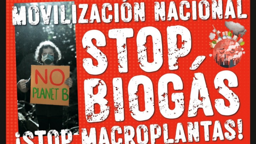 Movilización nacional este sábado contra las macroplantas de biogás