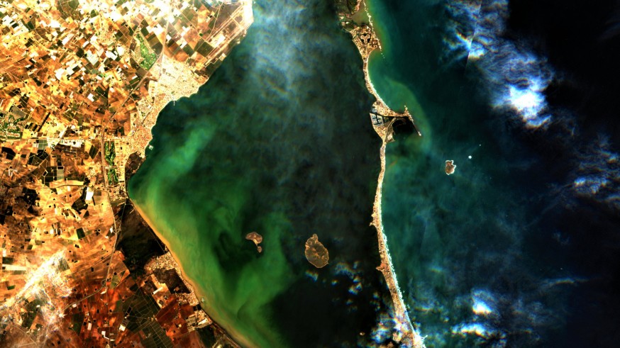 Imagen del Mar Menor tomada por el satélite Sentinel 2